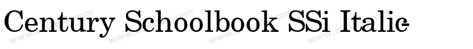 Century Schoolbook SSi Italic字体转换